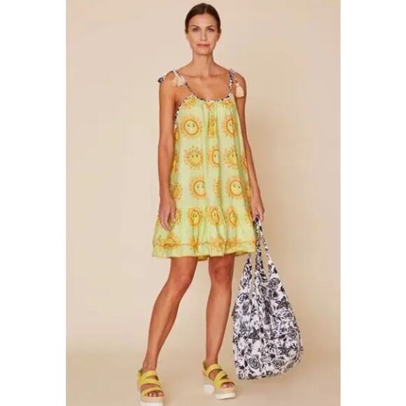 MODAPOSA Tonia Beach Cover Up in Lime Sole Tassel Dress Size Small NWT - Picture 1 of 6
